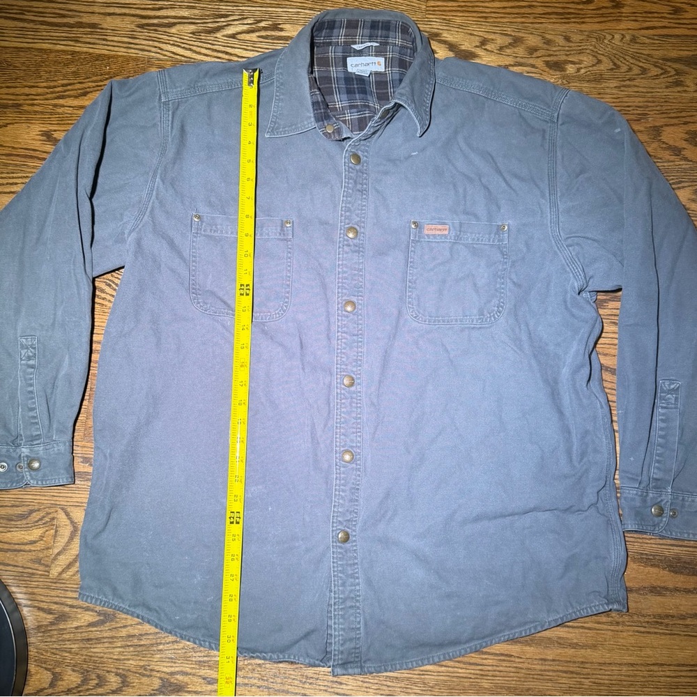 Vintage Carhartt Men’s Gray Jacket Snap Button Size 2XL